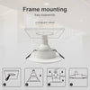 GY 6 LED Recessed Spotlights with GU10 Socket IP65 for Bathroom Kitchen, Round White Ceiling Frame, Compatible with MR16 LED Bulbs, 35° Adjustable - GY STORE