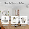 GY 6 LED Recessed Spotlights with GU10 Socket IP65 for Bathroom Kitchen, Round White Ceiling Frame, Compatible with MR16 LED Bulbs, 35° Adjustable - GY STORE