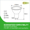 image-detailing-standard-GU10-specifications-dimensions-GY-LED-bulb-compatibility-99-percent-downlights