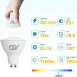 GY_LED_GU10_10W_1100lm_Product_Specifications